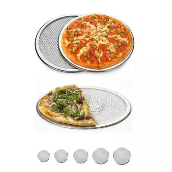 15/23/38 Алюминиевый круглый сетчатый экран для выпечки пиццы, противень для выпечки тонкого теста, алюминиевая проволочная сетка, инструмент для выпечки пиццы