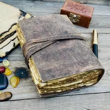 15,24 см кожаный журнал в переплете ручной работы с неровным краем, бумажный блокнот для зарисовок, толстый журнал для мужчин и женщин