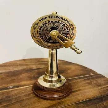15,24 см латунная модель корабельного телеграфа для домашнего декора, латунный корабельный телеграф ручной работы в машинном отделении, морской двусторонний колокольчик, верхний домашний декор