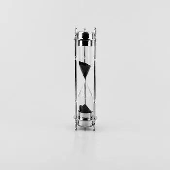 15,24 см латунные серебристые часы-компас, песочные часы, элегантный черный песочный таймер, 5-минутный таймер для дома, офиса, уникальный подарок для него, для нее