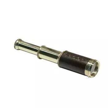 15,24 см полированный латунный карманный 5-кратный телескоп с кожаной оберткой, репродукция, морской декор, морской офис, подарок капитану