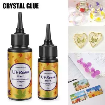 15/25/60 г УФ-смоляный клей, безопасный, простой в использовании, узор из кленовых листьев, УФ-смоляный раствор, твердый клей 60 g