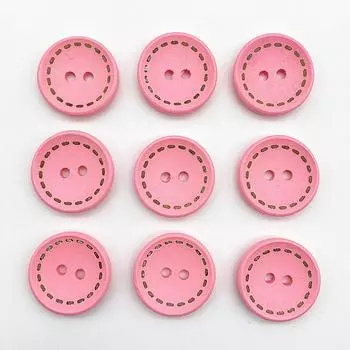 15-25 мм цветные детские круглые пуговицы с деревянными пунктирными линиями ручной работы скрапбукинг для свадебного декора швейные принадлежности 15mm(30pcs)