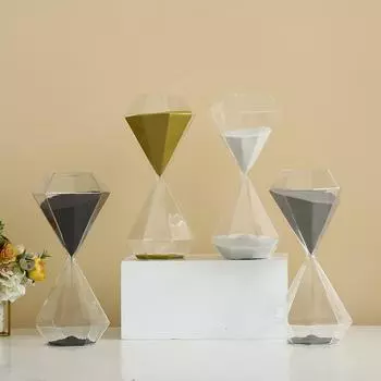 15/30/60 минут цветные ромбовидные песочные часы ручной работы стеклянные песочные часы детские таймер для выполнения домашнего задания домашний декор 15min