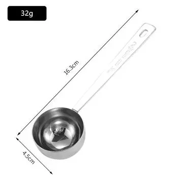 15/30 мл нержавеющая сталь мерная ложка для кофе молоко кофейные зерна ложка длинная ручка кофейные ложки выпечка кофейная посуда инструменты L