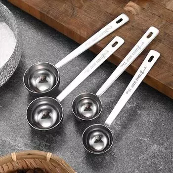 15/30 мл нержавеющая сталь мерная ложка для кофе молоко кофейные зерна ложка длинная ручка кофейные ложки выпечка кофейная посуда инструменты S