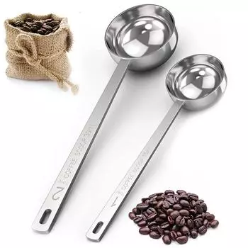 15/30ml Stainless Steel Measuring Spoon Powder Pressing Spoon Coffee Spoon with Scale Household Seasoning Spoon Measuring Spoon