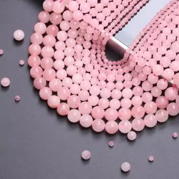 15-40 шт. 4/6/8/10/12 мм DIY розовый натуральный камень круглый материал свободные бусины для изготовления ювелирных изделий ожерелье брелок случайный цвет ручная работа 4mm 40pcs