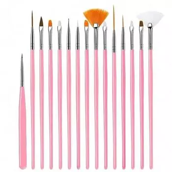15/45pcs Fine Detail Paint Brush Set - Miniature Paint Brush For Detailing & Art Painting - Acrylic, Watercolor, Oil,Models белый