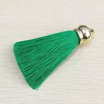 15*70 мм позолоченный колокольчик с шелковой кисточкой, подвеска для изготовления ювелирных изделий, брелок для ключей