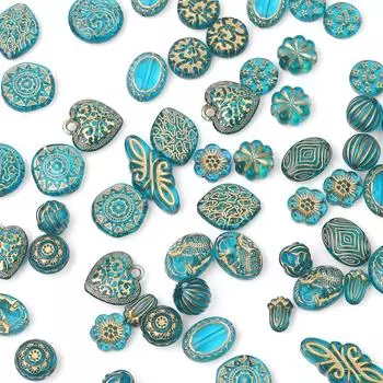 15-80 шт. акриловые бусины в стиле барокко, винтажные золотые бусины с подвесками, свободные бусины для аксессуаров «сделай сам», браслет, ожерелье 14mm 25pcs