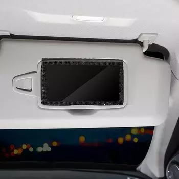 15*8 автомобильное зеркало для макияжа, автомобильное косметическое зеркало, автомобильное солнцезащитное зеркало, автомобильное зеркало для туалетного столика, блестящие автомобильные аксессуары для женщин чёрный