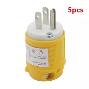 15 Ампер 125 Вольт 5-15P 2-полюсная 3-проводная заземляющая вилка с прямыми контактами