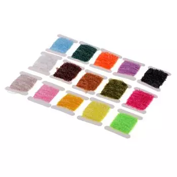 15 цветов ледяные карты Материалы для вязания мух Мишура Кактус Синель Кристалл Корпус 16.4ft