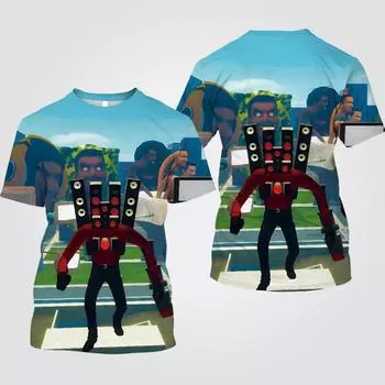 15 цветов, летние модные женские/мужские повседневные игры Skibidi, туалетные футболки с графическим принтом для косплея, футболки с короткими рукавами XS зелёный