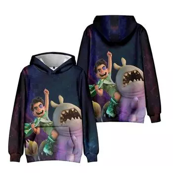 15 цветов Мужские Женские Толстовки Elio Новая Уличная Одежда Харадзюку Повседневные Толстовки Пуловеры с Капюшоном с Мультяшным Принтом XS чёрный