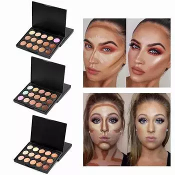15 цветов, палитра консилеров для макияжа, контур лица, бронзатор, тональный крем, корректор для лица