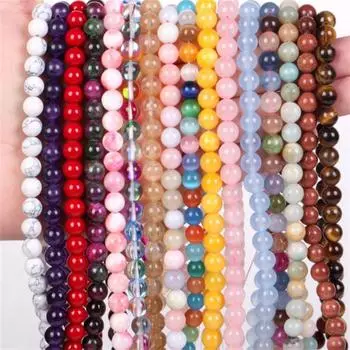 15 дюймов 61 шт., бусины из натурального камня, тигровый глаз, агат, розовый кварц, лазурит, нефрит, круглые свободные бусины для изготовления ювелирных изделий, браслет «сделай сам», 6 мм Matte Onyx