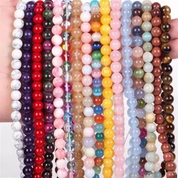 15 дюймов 91 шт., бусины из натурального камня, тигровый глаз, агат, кварц, лазурит, нефрит, опал, круглые свободные бусины для изготовления ювелирных изделий, браслет «сделай сам», 4 мм matte grass
