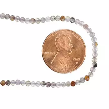 15 дюймов нити 2 мм Super Seven Amethyst круглых граненых бусин(АМ100145) 2MM