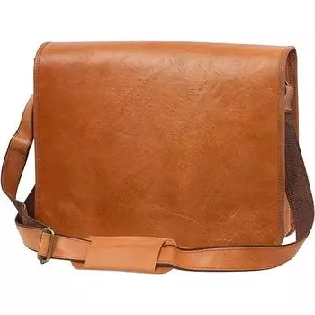 15-дюймовая винтажная сумка через плечо для ноутбука из натуральной кожи для мужчин и женщин 15 x 11 x 4 in коричневый