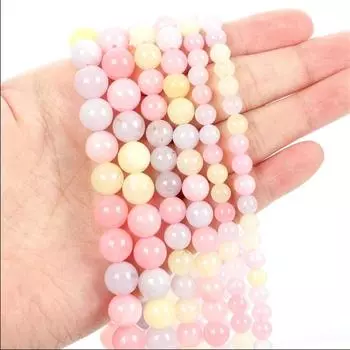 15-дюймовые бусины из натурального камня Моргана для изготовления ювелирных изделий своими руками, браслет 4 6 8 10 мм 4mm about 91pcs