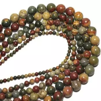 15-дюймовые натуральные круглые бусины-разделители из драгоценных камней Пикассо для изготовления ювелирных изделий 4/6/8/10 мм 4mm about 91Pcs