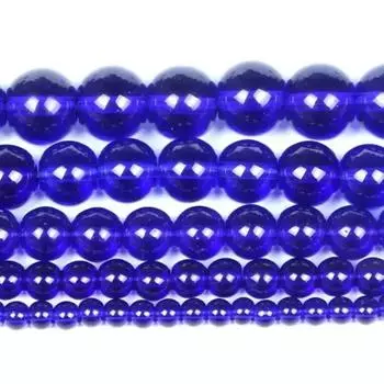 15-дюймовый модный натуральный камень темно-синего стекла шарм свободная бусина DIY круглые бусины ювелирные аксессуары 4mm approx 91pcs
