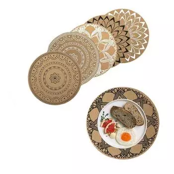 15-дюймовый новый круглый кофейный обеденный столик в китайском стиле, коврик для пожилых людей в западном стиле, водонепроницаемый легкий роскошный коврик для столовых приборов