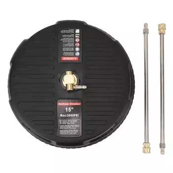 15-дюймовый очиститель поверхностей для мойки высокого давления, рабочее давление 3600 фунтов на квадратный дюйм, быстрая заглушка 1/4 дюйма с 2 удлинителями