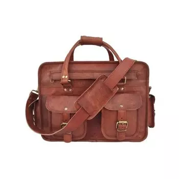 15-дюймовый портфель для ноутбука, кожаная сумка-мессенджер, офисная сумка, сумки через плечо для пилота 15 x 11 x 5 in коричневый