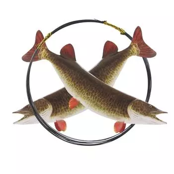 15 футов / 4,6 м без перегиба титановая поводковая леска для морской ловли щуки / отслеживание нахлыстовой привязи Wiggle Tail Link Wire