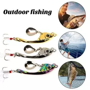 15 г/10 г/7 г рыболовная блесна, искусственная приманка с тройным крючком, нержавеющая, реалистичная металлическая приманка для гольяна, кривошипная приманка, поддельная приманка 15g разноцветный