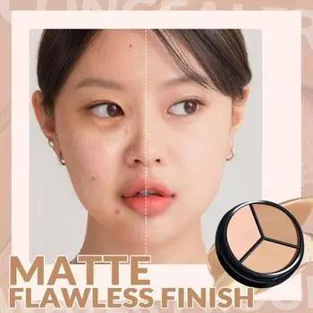 15 г мягкая палитра консилеров, устойчивая к поту, нежная трехцветная косметика для макияжа