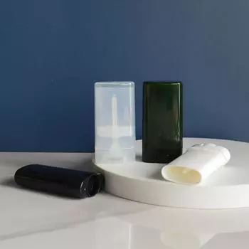 15 г зеленая овальная помада с прозрачной крышкой - белая плоская помада/блеск для губ 15g lipstick tube чёрный