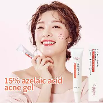 15% гель против прыщей с азелаиновой кислотой. Нежное осветление следов от прыщей, улучшение состояния закрытых прыщей и нежный крем для кожи.