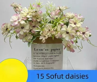 15 головок Sofot Daisy искусственный цветок украшение стола цветочное искусство высококачественная хризантема