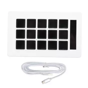 15-клавишная визуальная клавиатура Профессиональная макро-клавиатура ЖК-клавиатура с поддержкой OBS для Twitch