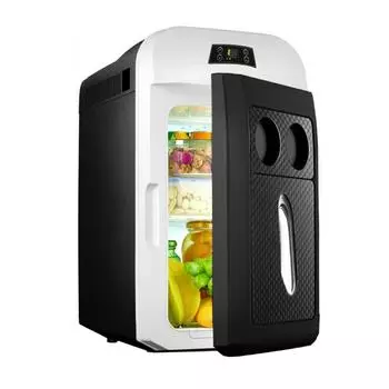 15 л, 20 л Мини-автомобильный холодильник с цифровым дисплеем, для пикников и кемпинга, автомобильный холодильник двойного назначения для автомобиля и бытовой техники