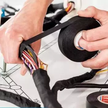 15 м автомобильная бархатная изоляционная лента, высокая термостойкость, портативная огнестойкая лента, проволочная кабельная лента