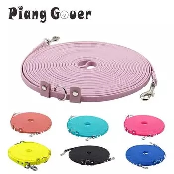 15 м ПВХ поводок для собак с двумя головками, водонепроницаемый поводок для домашних животных, для тренировок на свежем воздухе, мягкий трос для выгула домашних животных с двумя головками S Width 13mm