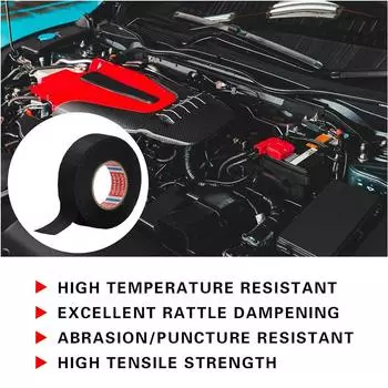 15 м/рулон автомобильная высокотемпературная клейкая лента для жгута проводов авто тепло-звукоизоляция жгут проводов лента