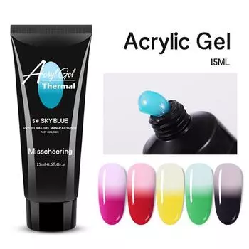 15 мл 3-слойный лак для ногтей, меняющий цвет, термогель для ногтей, замачиваемый, УФ-гель для дизайна ногтей, гель-хамелеон, гель для ногтей, меняющий цвет, гель-лак для ногтей 15ML чёрный