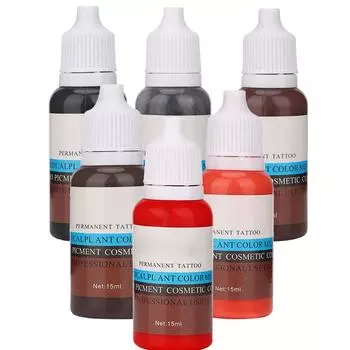 15 мл/бутылка для бровей и губ, растительный пигмент, перманентный пигмент, чернила для макияжа, инструмент Red