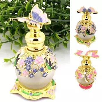 15 мл флакон духов многоразового использования с узором бабочка/стрекоза для хранения жидкости свет роскошный арабский стиль дубайские духи пустой флакон орнамент дорожные принадлежности Butterfly