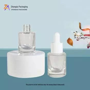 15 мл флакон-капельница для эфирного масла с толстым дном и плоским плечом 15ml прозрачный