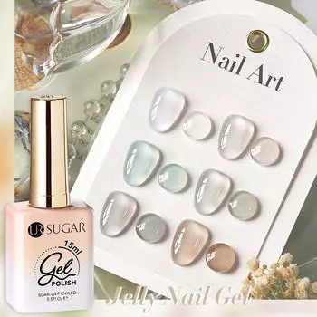 15 мл постепенно меняющийся стеклянный флакон 6 цветов лак для ногтей клей набор, прозрачный порошок ледяной голый фототерапевтический клей для ногтей