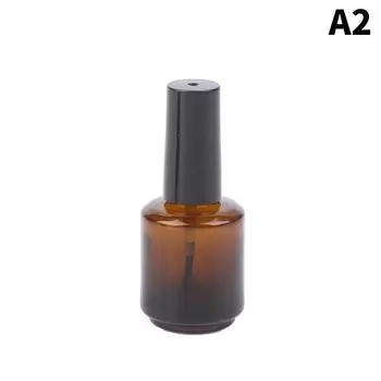 15 мл прозрачный стеклянный флакон для лака для ногтей пустой с крышкой кисточка косметические контейнеры стеклянные флаконы для ногтей с кисточкой Brown