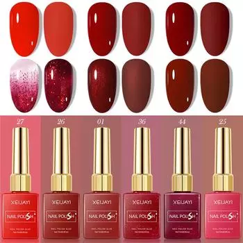 15 мл салонный профессиональный красный УФ/LED отверждаемый стойкий глянцевый гель-лак для ногтей