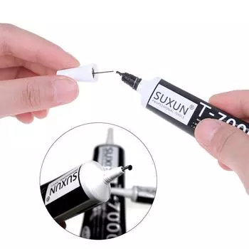 15 мл T-7000 черный клей для ремонта металлических рамок экрана мобильного телефона с алмазным клеем